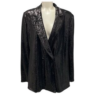 EMPORIO ARMANI BLACK 2022 SEQUIN BLAZER
